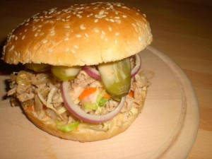 pulled pork burger