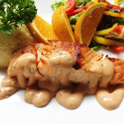 laks på grill