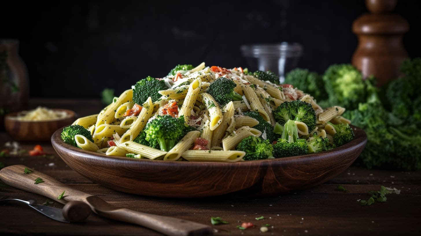 pastasalat med broccoli