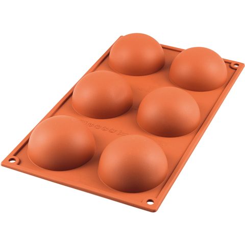 Silikomart halvkugler, 6 stk.